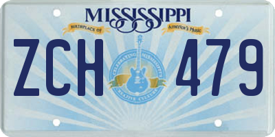 MS license plate ZCH479