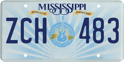 MS license plate ZCH483