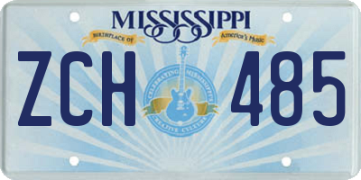 MS license plate ZCH485