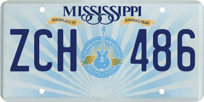 MS license plate ZCH486