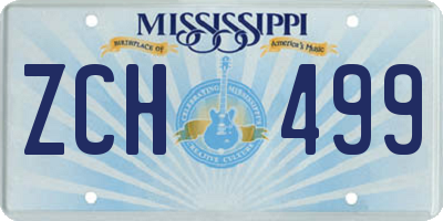 MS license plate ZCH499