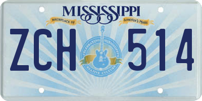 MS license plate ZCH514