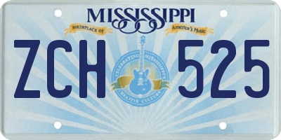 MS license plate ZCH525