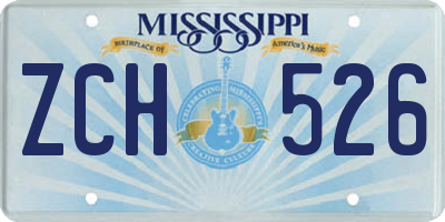 MS license plate ZCH526