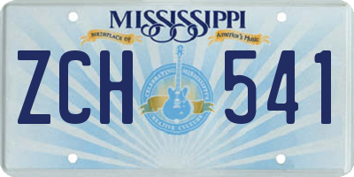 MS license plate ZCH541