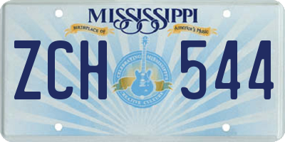 MS license plate ZCH544