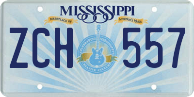 MS license plate ZCH557
