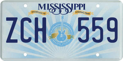 MS license plate ZCH559