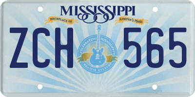 MS license plate ZCH565