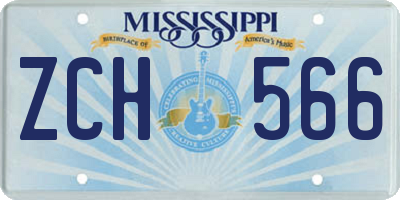 MS license plate ZCH566