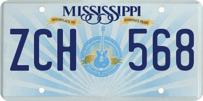 MS license plate ZCH568