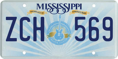 MS license plate ZCH569