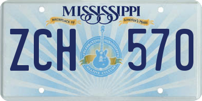 MS license plate ZCH570