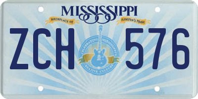 MS license plate ZCH576