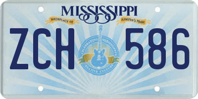 MS license plate ZCH586