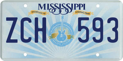 MS license plate ZCH593