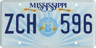 MS license plate ZCH596
