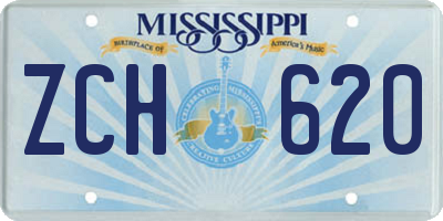 MS license plate ZCH620