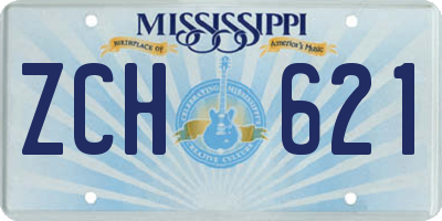 MS license plate ZCH621