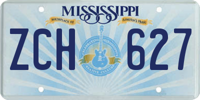 MS license plate ZCH627