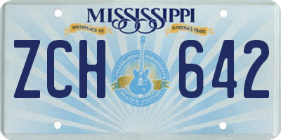 MS license plate ZCH642