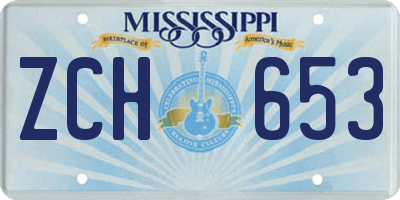 MS license plate ZCH653