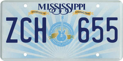 MS license plate ZCH655