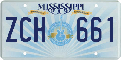 MS license plate ZCH661
