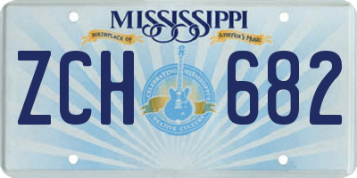 MS license plate ZCH682