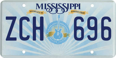 MS license plate ZCH696