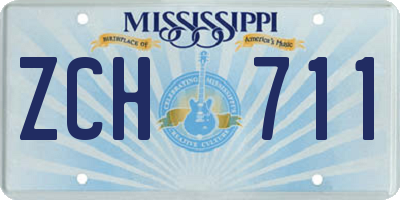 MS license plate ZCH711