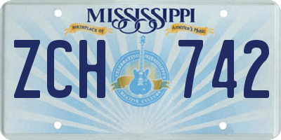 MS license plate ZCH742