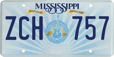 MS license plate ZCH757