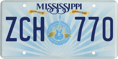 MS license plate ZCH770