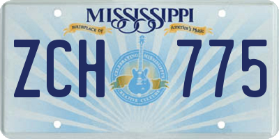 MS license plate ZCH775