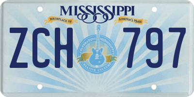MS license plate ZCH797
