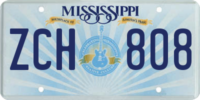 MS license plate ZCH808