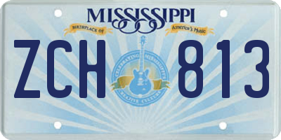 MS license plate ZCH813