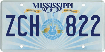 MS license plate ZCH822