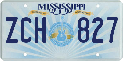 MS license plate ZCH827