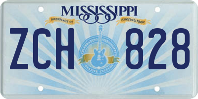 MS license plate ZCH828