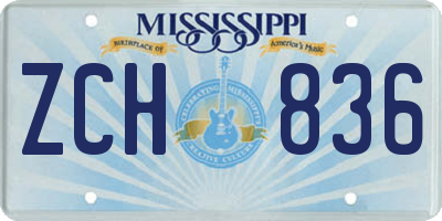MS license plate ZCH836