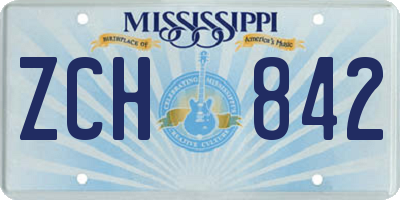 MS license plate ZCH842