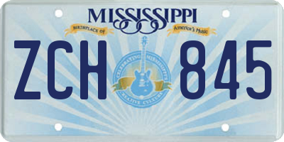 MS license plate ZCH845