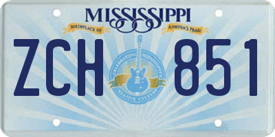 MS license plate ZCH851