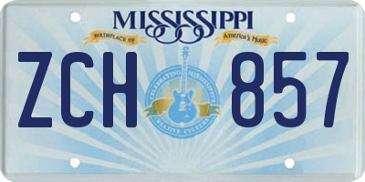 MS license plate ZCH857