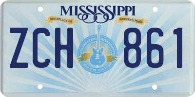 MS license plate ZCH861