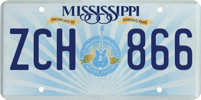 MS license plate ZCH866