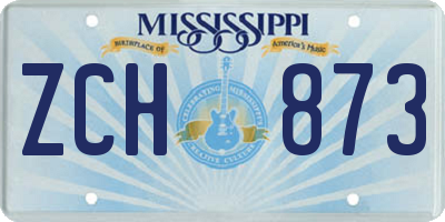 MS license plate ZCH873