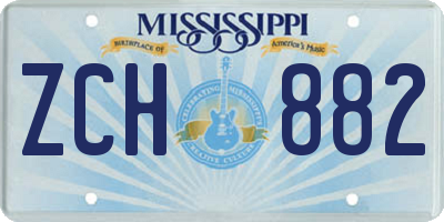 MS license plate ZCH882